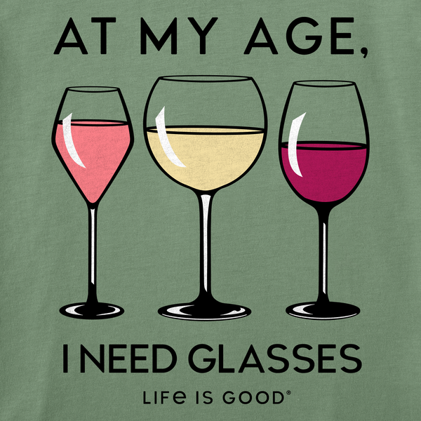 Women's Long Sleeve Crusher Vee - I Need Glasses - Life is Good Westport, Canada