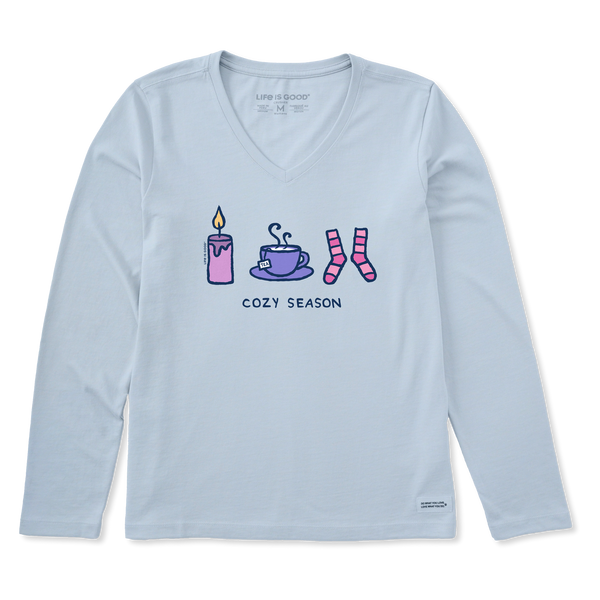 Women's Long Sleeve Crusher Vee - Cozy Season - Life is Good Westport, Canada