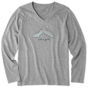 Women's Long Sleeve Crusher-LITE Tee - Green Mountains