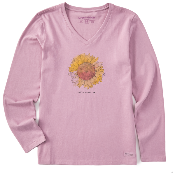 Women's Long Sleeve Crusher-LITE Tee - Hello Sunshine
