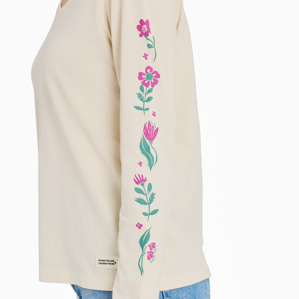 Women's Long Sleeve Crusher-LITE Tee - Woodblock Floral