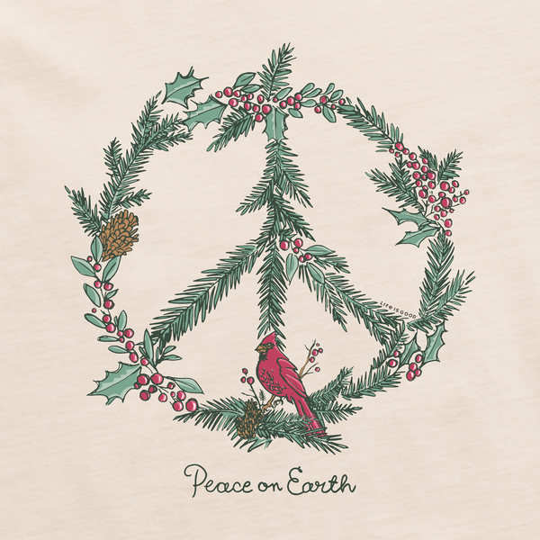 Women's Long Sleeve Crusher-LITE Vee - Winter Pines Peace - Life is Good Westport, Canada