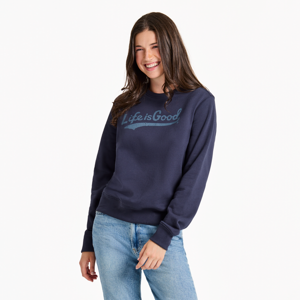 Women's Good Vibes Fleece Crewneck - Tonal LIG Ballyard (Inkwell Blue)