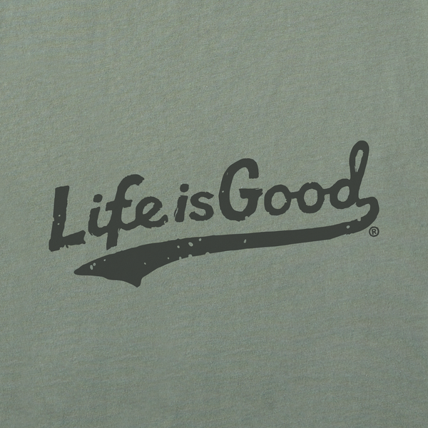 Women's Good Vibes Fleece Crewneck - Tonal LIG Ballyard (Moss Green) - Life is Good Westport, Canada