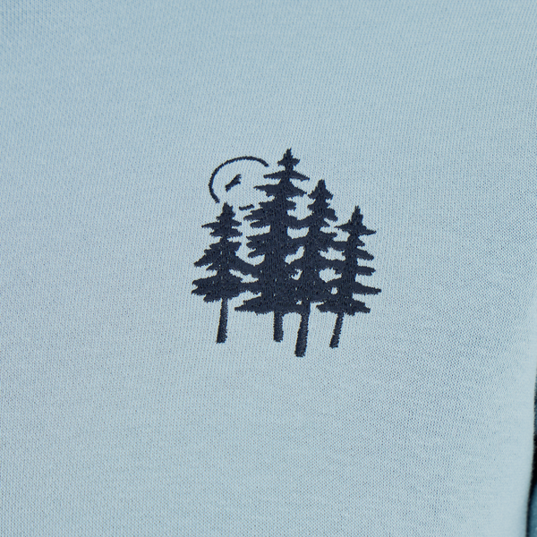 Women's Good Vibes Fleece Hoodie - Crafty Forest (Smokey Blue) - Life is Good Westport, Canada