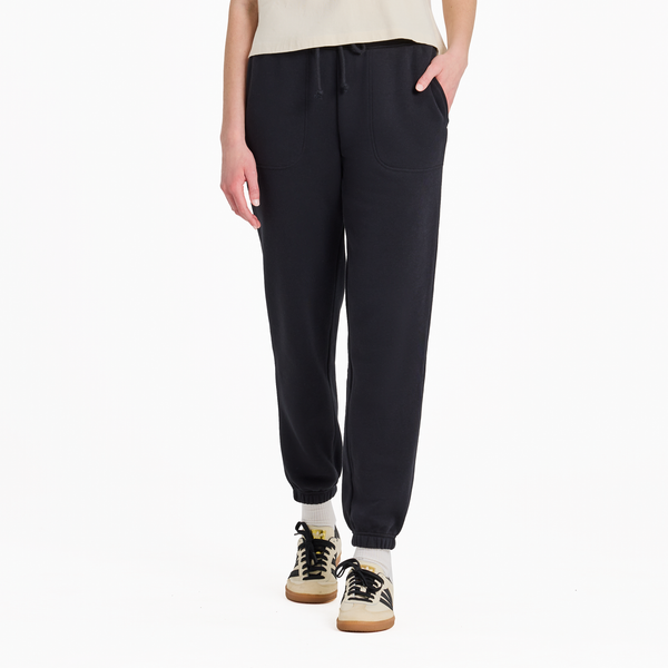 Women's Good Vibes Fleece Jogger - True Black - Life is Good Westport, Canada