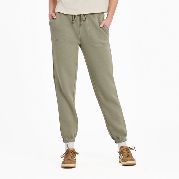 Women's Good Vibes Fleece Jogger - Moss Green - Life is Good Westport, Canada