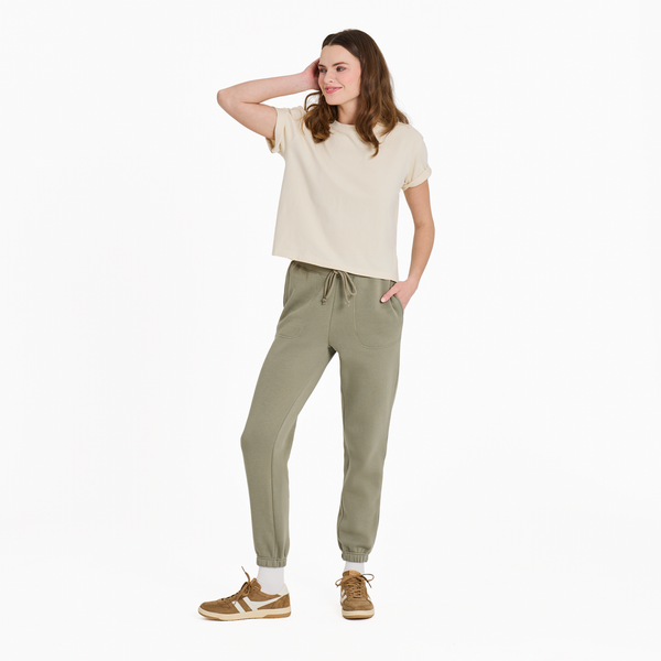 Women's Good Vibes Fleece Jogger - Moss Green - Life is Good Westport, Canada