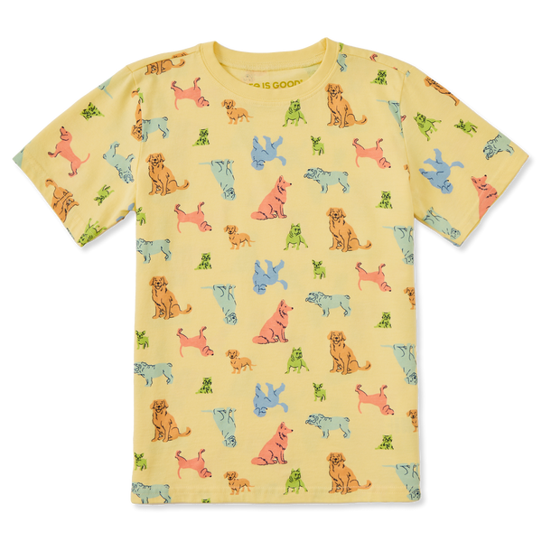 Kids ALL OVER PRINT Crusher - Playful Dog