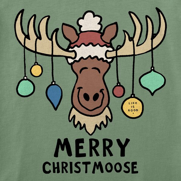 Kids Crusher Long Sleeve Tee - Merry Christmoose