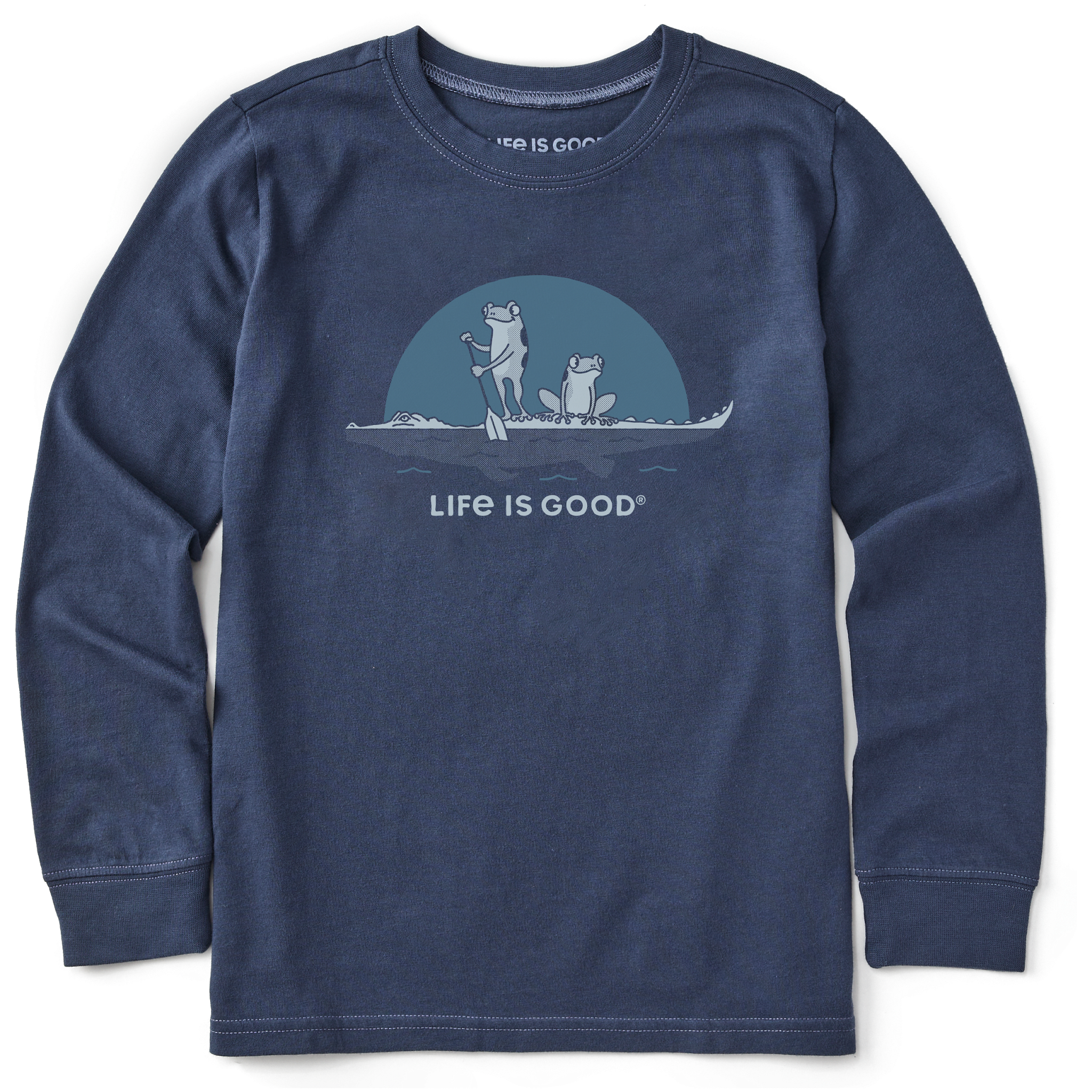 Kids Crusher Long Sleeve Tee - Frogs on Croc