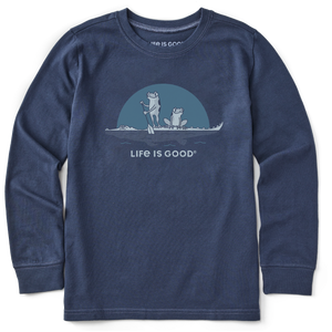 Kids Crusher Long Sleeve Tee - Frogs on Croc
