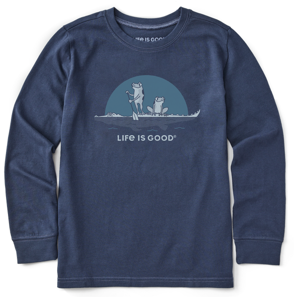 Kids Crusher Long Sleeve Tee - Frogs on Croc