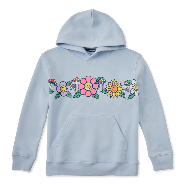 Kids Good Vibes Fleece - Flowers and Shrooms - Life is Good Westport, Canada
