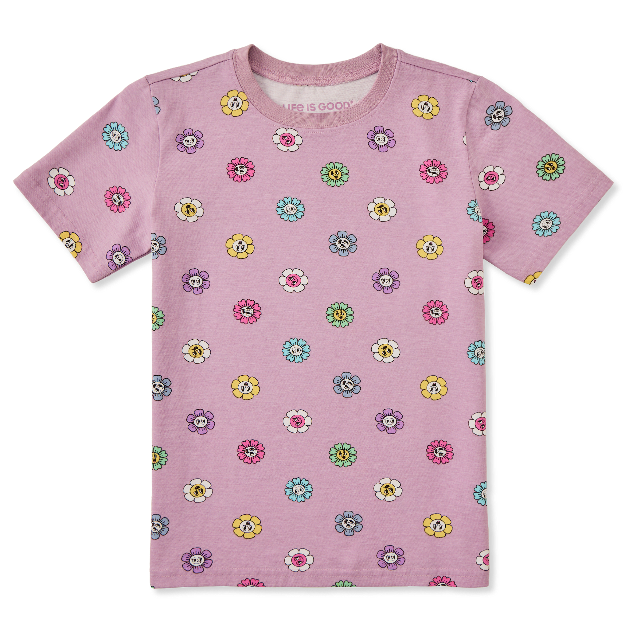 Toddler Crusher Tee - Smiling Daisy Pattern