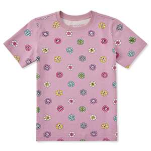 Toddler Crusher Tee - Smiling Daisy Pattern