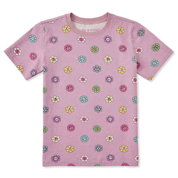 Toddler Crusher Tee - Smiling Daisy Pattern