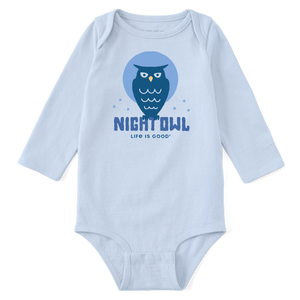 Baby Long Sleeve Bodysuit - Crafty Night Owl