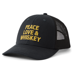 Trucker Hat - Peace Love & Whiskey