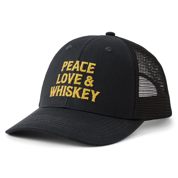 Trucker Hat - Peace Love & Whiskey