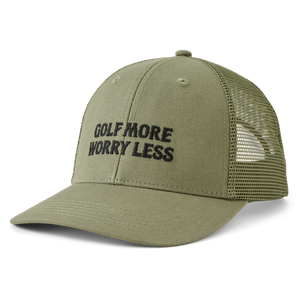 Trucker Hat - Golf More Worry Less