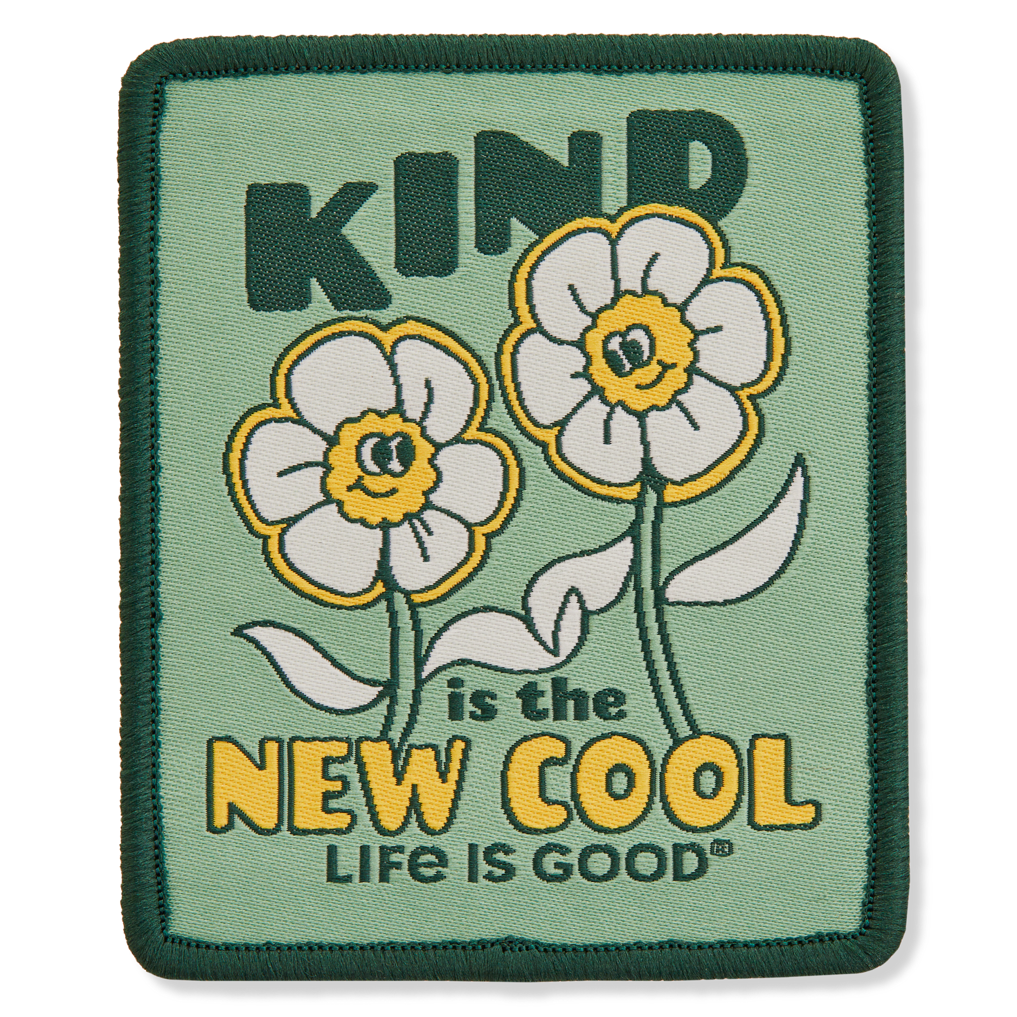 Woven Patch - Kind is the New Cool Flower