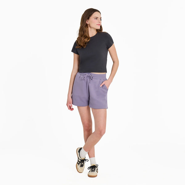 Women's Good Vibes Fleece Short - Dusk Purple - Life is Good Westport, Canada