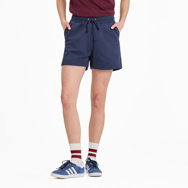 Women's Good Vibes Fleece Short - Inkwell Blue - Life is Good Westport, Canada