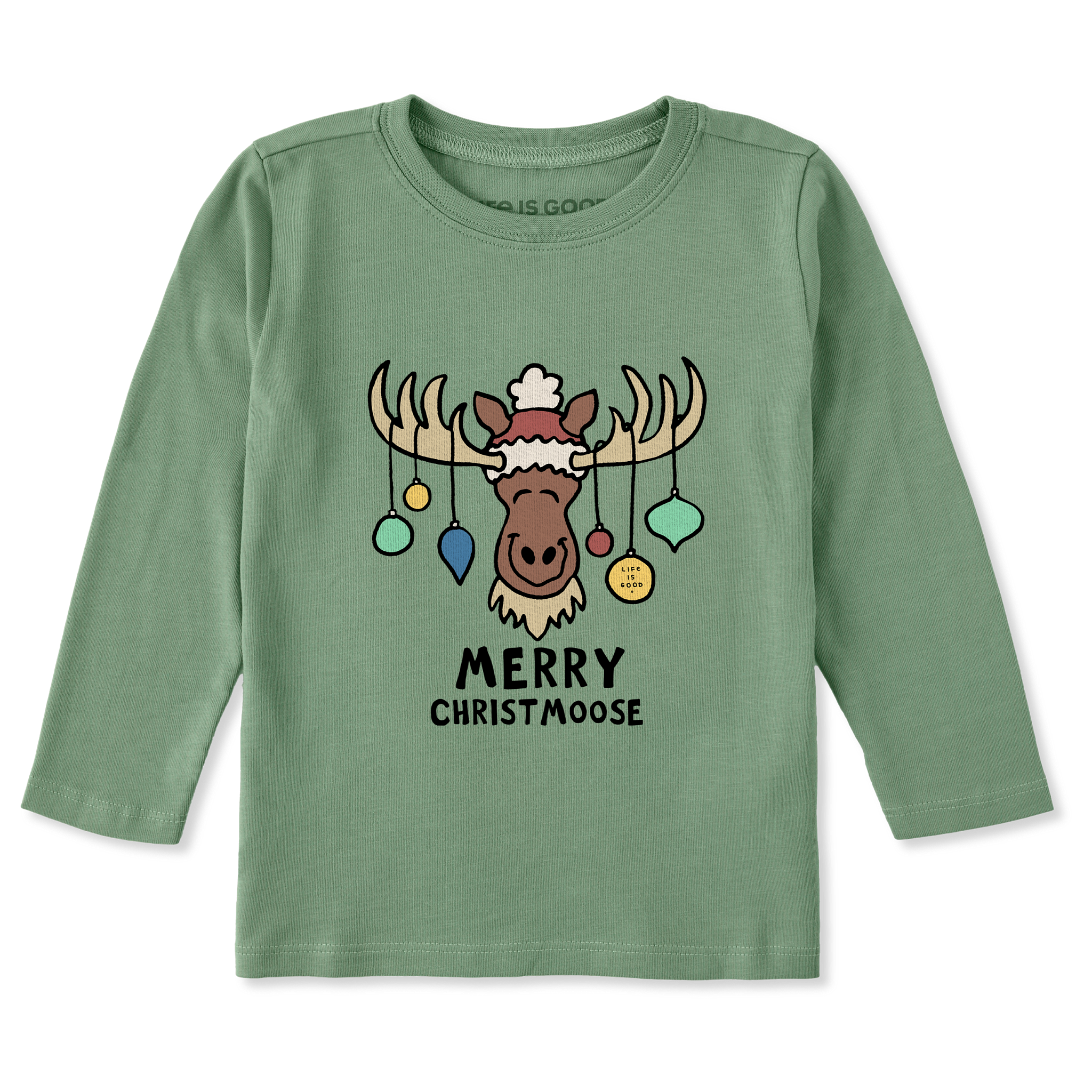 Toddler Crusher Long Sleeve Tee - Merry Christmoose