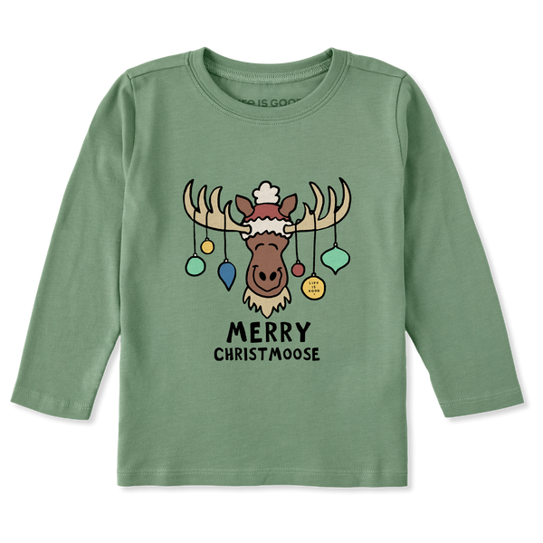 Toddler Crusher Long Sleeve Tee - Merry Christmoose