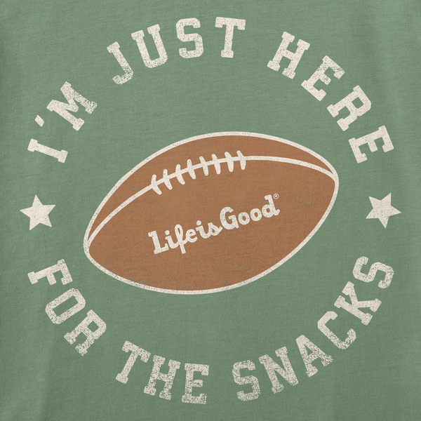 Toddler Crusher Long Sleeve Tee - Here for the Snacks (Football)