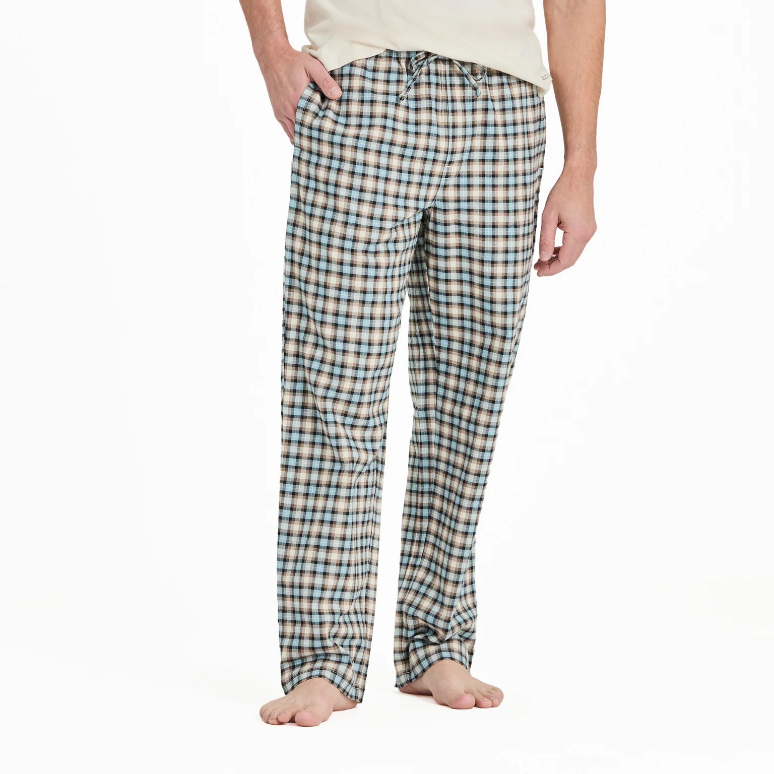 Men's Classic Sleep Pants - Putty Check Plaid Classic