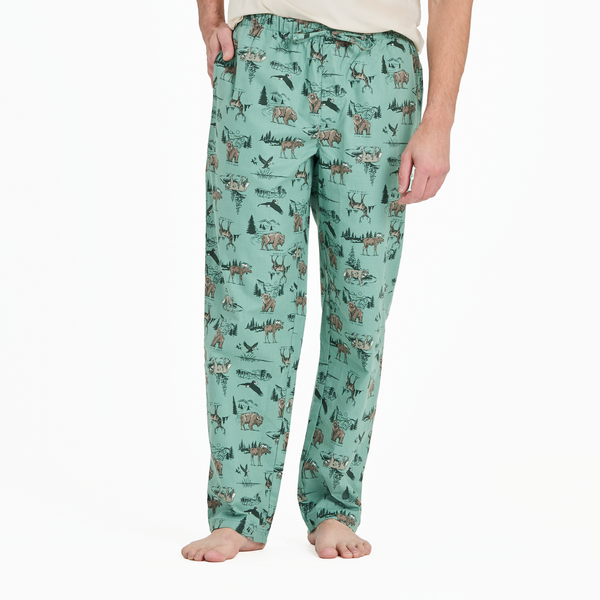 Men's Classic Sleep Pants - Scenic Wildlife - Life is Good Westport, Canada