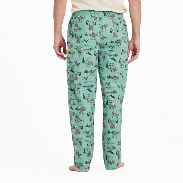Men's Classic Sleep Pants - Scenic Wildlife - Life is Good Westport, Canada