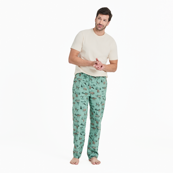 Men's Classic Sleep Pants - Scenic Wildlife - Life is Good Westport, Canada