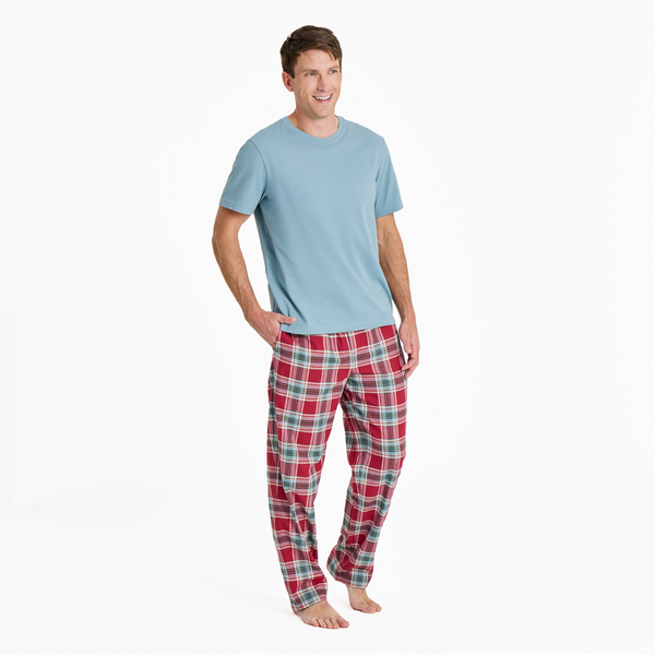 Men's Classic Sleep Pants - Adirondack Red Plaid Classic