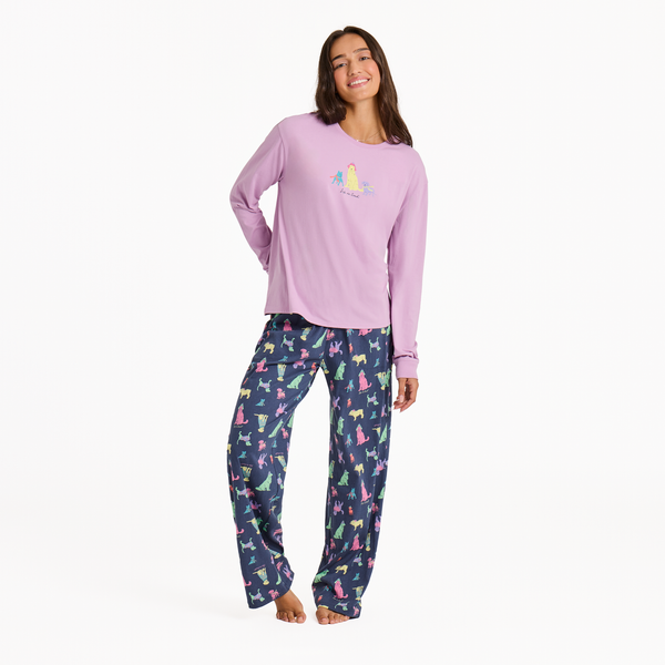 Women's Snuggle Up Sleep Pants - Warm Winter Dogs