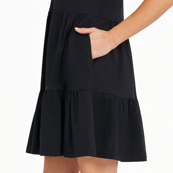 Women's Tank Dress - Solid True Black
