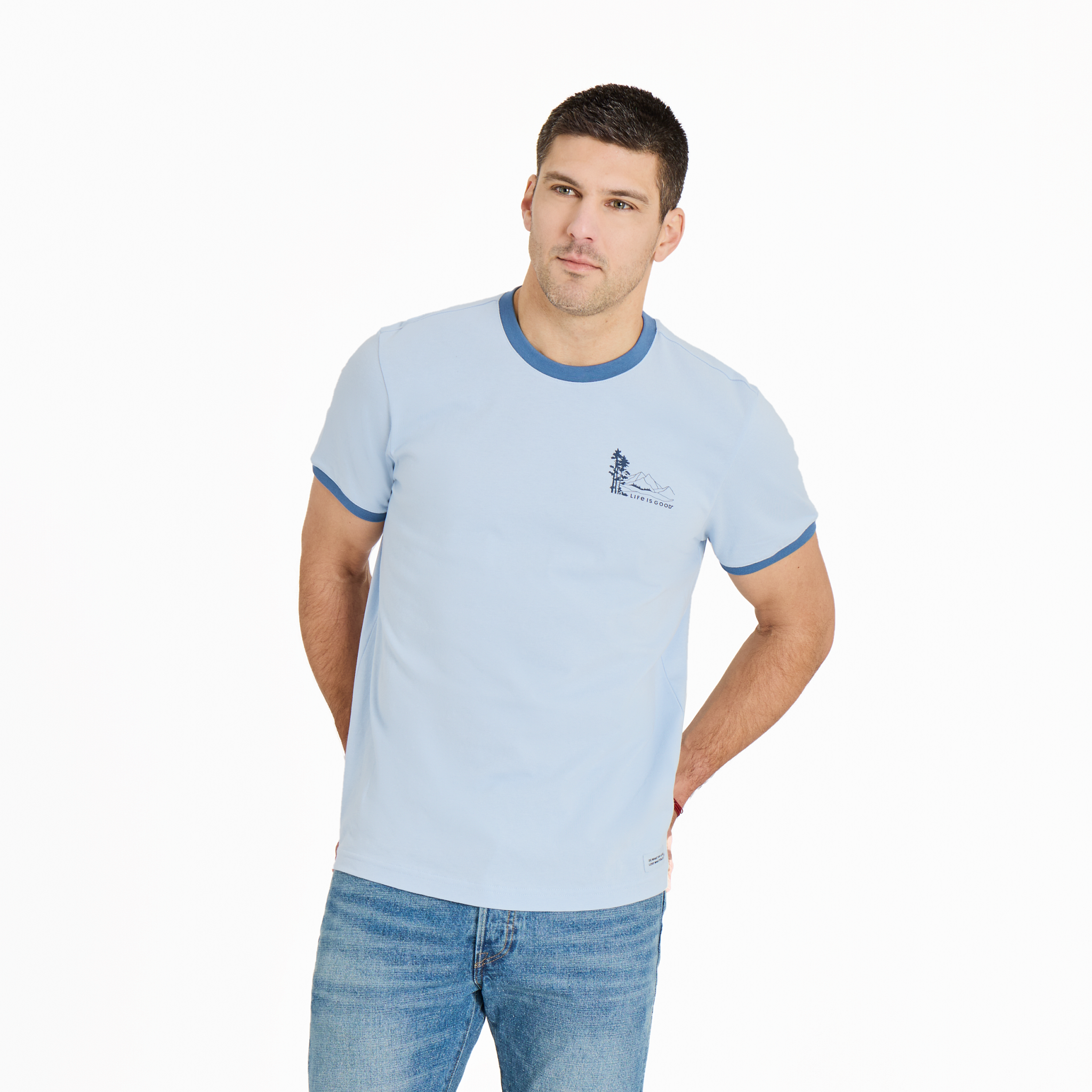 Men's Crusher Ringer Tee - Mountain Landscape