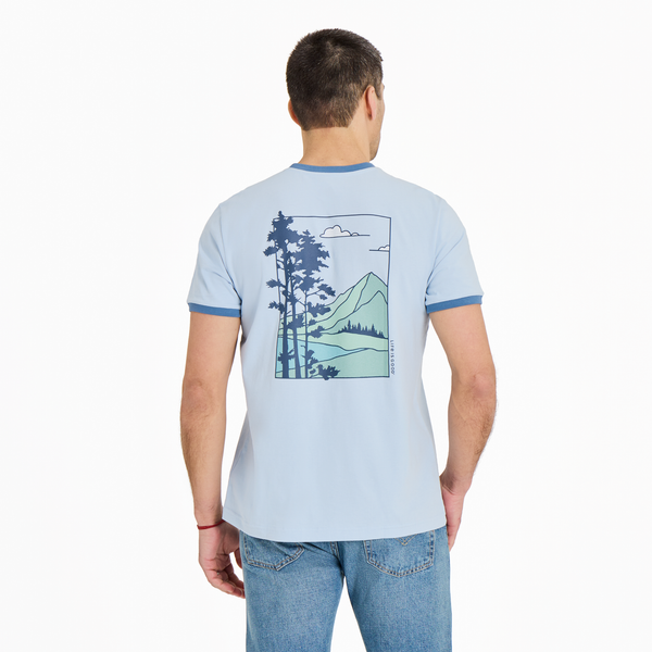 Men's Crusher Ringer Tee - Mountain Landscape