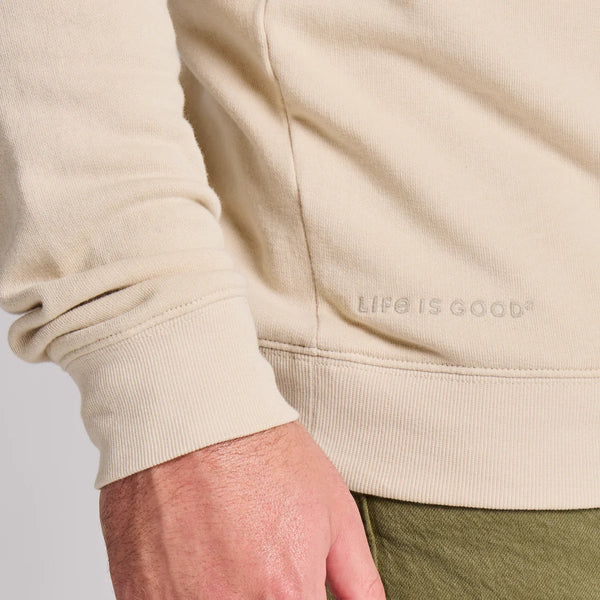 Men's French Terry Quarter Zip - Birch White