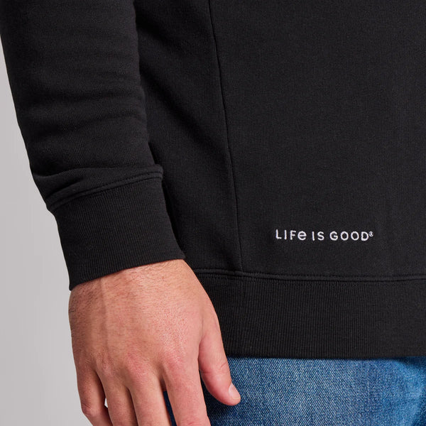 Men's French Terry Quarter Zip - Black