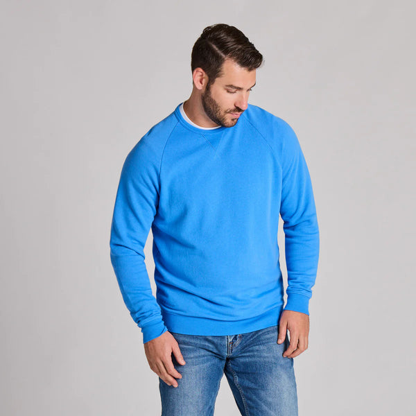 Men's French Terry Crew - Athletic Blue
