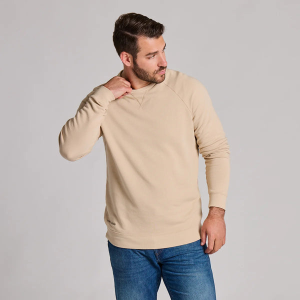 Men's French Terry Crew - Oat Brown