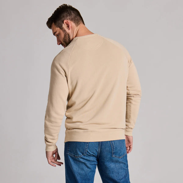 Men's French Terry Crew - Oat Brown