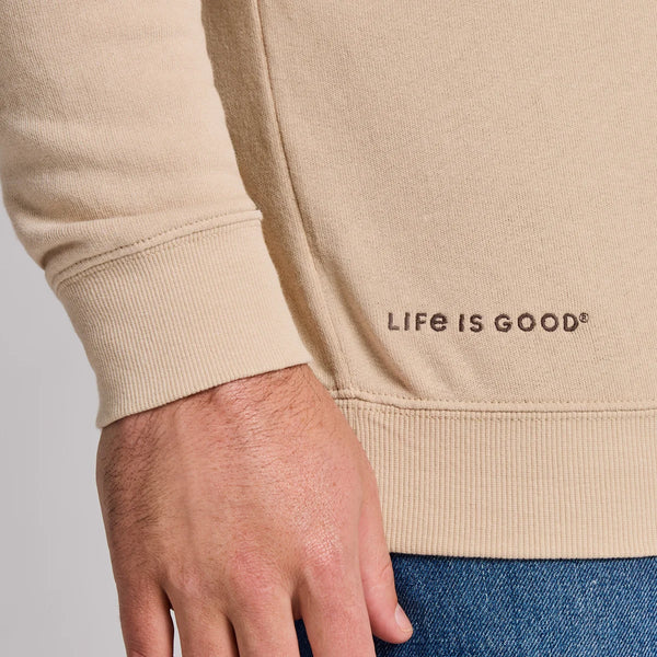 Men's French Terry Crew - Oat Brown