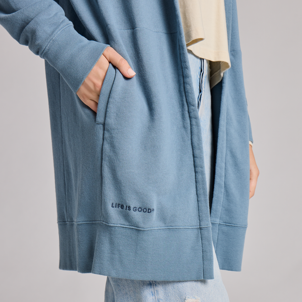 Women's French Terry Beyond Hip Hoodie - Slate Blue