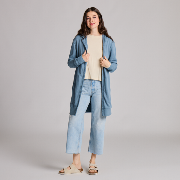Women's French Terry Beyond Hip Hoodie - Slate Blue