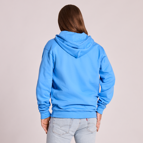 Men's Good Vibes Fleece Zip Hoodie - LIG Wordstack (Athletic Blue) - Life is Good Westport, Canada