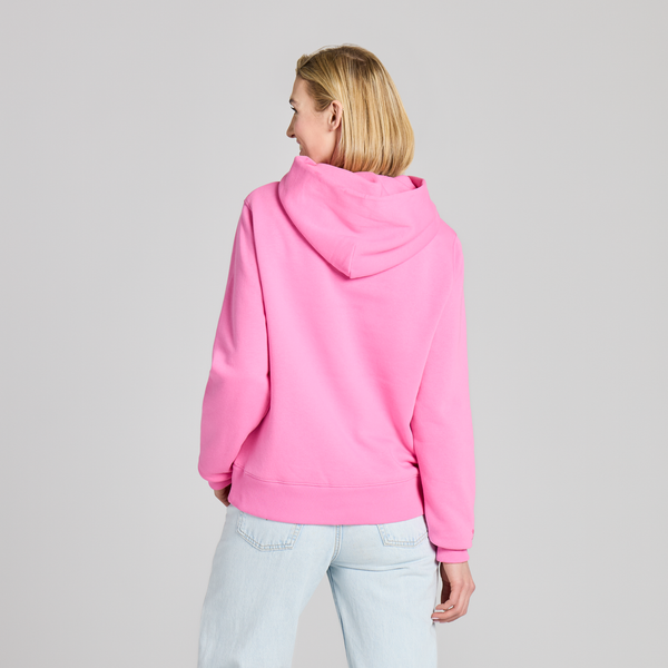 Women's Good Vibes Fleece Hoodie - LIG Wordmark (Watermelon) - Life is Good Westport, Canada